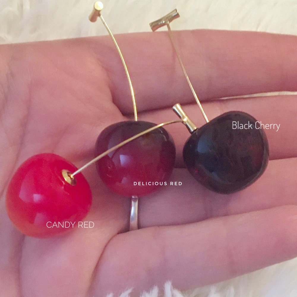 NEW COLORS Anthro Cherry Drop Earrings - Picture 7 of 16